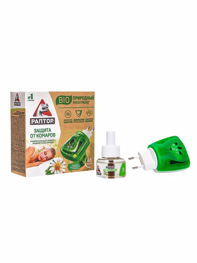 Защита от комаров «Раптор», комплект: прибор, жидкость