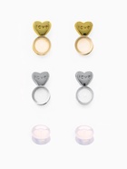 Заглушки силиконовые «Сердце» поддерживающие (3 пары), цвет золото, серебро - Фото 2