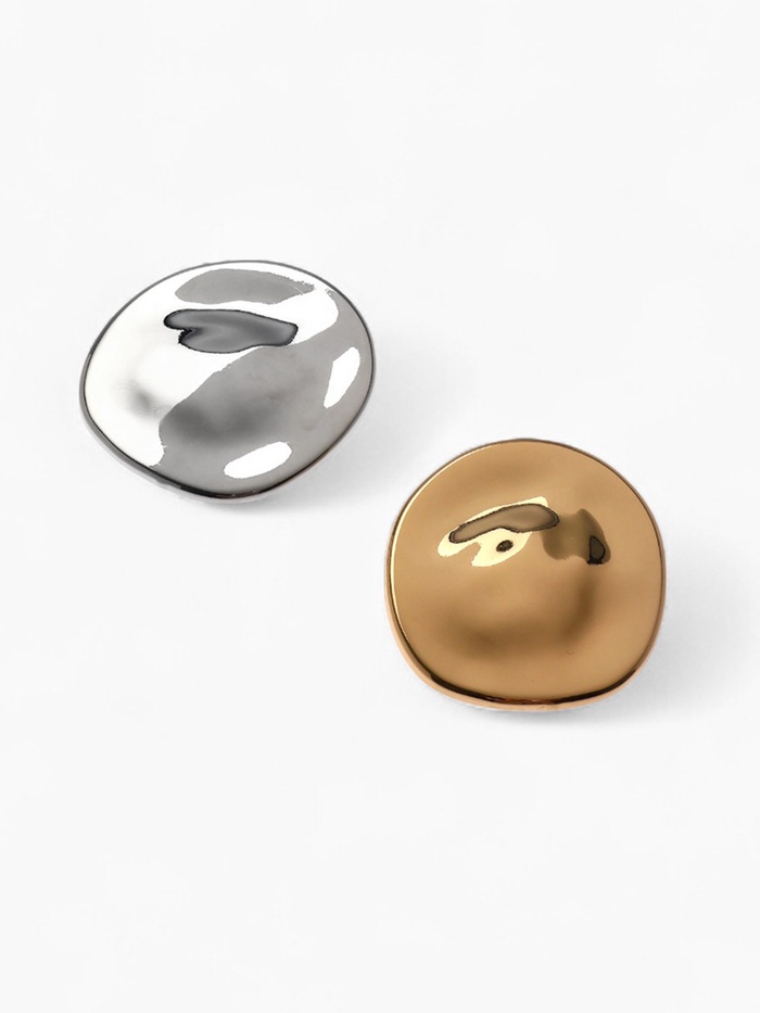 Брошь «Декоративная пуговица» набор 2 шт., цвет золото и серебро - Фото 1