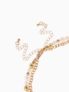 Колье «Многослойность» сердце, белое в золоте - Фото 3