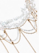 Колье «Хрусталь» водопад, белое в золоте - Фото 1