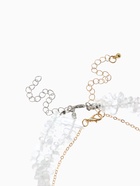 Колье «Хрусталь» водопад, белое в золоте - Фото 3