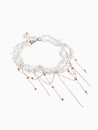 Колье «Хрусталь» водопад, белое в золоте - Фото 5