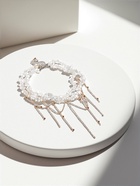 Колье «Хрусталь» водопад, белое в золоте - Фото 6