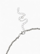 Колье «Сердце» водопад с бусинами, цвет серебро - Фото 3