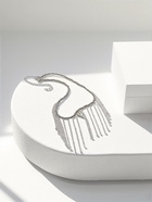 Колье «Сердце» водопад с бусинами, цвет серебро - Фото 5