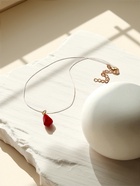 Кулон на леске «Гранат», бордовый в золоте, 33 см + 5 см доп, цепочка - Фото 6