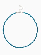 Чокер из бисера «Хрусталь», морской в серебре, 36 см + 5 см доп, цепочка - Фото 1