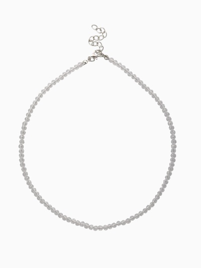 Чокер из бисера «Хрусталь», белый в серебре, 36 см + 5 см доп, цепочка