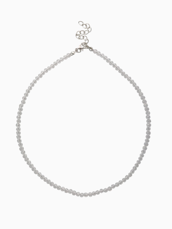 Чокер из бисера «Хрусталь», белый в серебре, 36 см + 5 см доп, цепочка - Фото 1