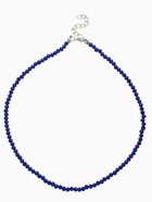 Чокер из бисера «Хрусталь» тёмно-синий в серебре, 36 см + 5 см доп, цепочка - Фото 1