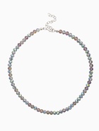 Чокер из бисера «Хрусталь», бензиновый в серебре, 37 см + 5 см доп, цепочка - Фото 1