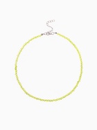 Чокер из бисера «Хрусталь», травяной в серебре, 36 см + 5 см доп, цепочка - Фото 1