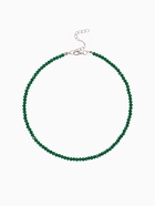 Чокер из бисера «Хрусталь», зелёный в серебре, 36 см + 5 см доп, цепочка - Фото 1
