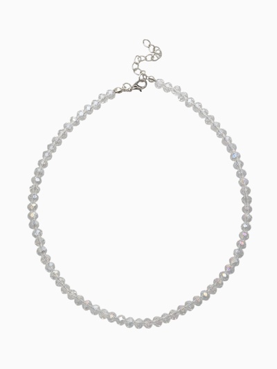 Чокер из бисера «Хрусталь», разноцветный в серебре, 36 см + 5 см доп, цепочка