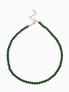 Чокер из бисера «Хрусталь», цвет изумруд в серебре, 35 см + 5 см доп, цепочка - Фото 1