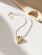 Чокер «Сердце» жемчужные бусины, белый в золоте, 32 см + 5 см доп, цепочка - Фото 6