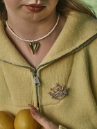 Чокер «Сердце» жемчужные бусины, белый в золоте, 32 см + 5 см доп, цепочка - Фото 2