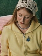 Чокер из бисера «Хрусталь», сердце, голубой в серебре, 36 см + 5 см доп, цепочка - Фото 5