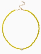 Чокер из бисера «Хрусталь», сердце, жёлтый в золоте, 36 см + 5 см доп, цепочка - Фото 1