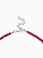 Чокер из бисера «Хрусталь» сердце, красный в серебре, 36 см + 5 см доп, цепочка - Фото 3