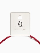 Чокер из бисера «Хрусталь» сердце, красный в серебре, 36 см + 5 см доп, цепочка - Фото 5