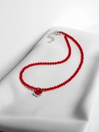 Чокер из бисера «Хрусталь» сердце, красный в серебре, 36 см + 5 см доп, цепочка - Фото 8