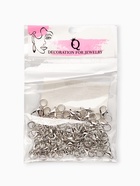 Замок-карабин, набор 55 замков, 55 колец, 12×7 мм, цвет серебро - Фото 4