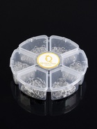 Набор соединительных колец для украшений в пластиковом боксе, 6 размеров, цвет серебро - Фото 4