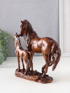 Фигурка полистоун «Лошадь с жеребёнком», под дерево, 19×6.5×20.5 см - Фото 3