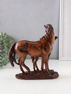 Фигурка полистоун «Лошадь с жеребёнком», под дерево, 19×6.5×20.5 см - Фото 4