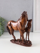 Фигурка полистоун «Лошадь с жеребёнком», под дерево, 19×6.5×20.5 см - Фото 5