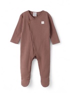 Комбинезон детский из жатой ткани «Крошка Я», рост 68-74 см, шоколадный - Фото 1