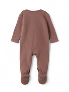 Комбинезон детский из жатой ткани «Крошка Я», рост 68-74 см, шоколадный - фото 809074501