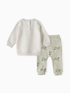 Костюм детский (свитшот, штанишки) «Крошка Я», размер 74-80 см, серый/зеленый - Фото 10