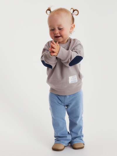 Свитшот детский «Крошка Я», рост 68-74 см, серый