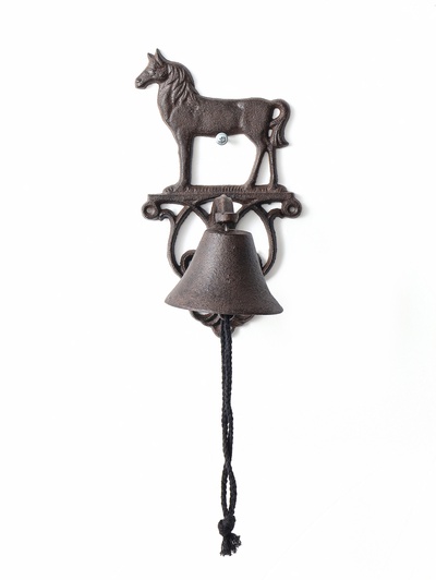 Колокол настенный «Конь», чугун, сувенирный декор, 13.5×14×25 см