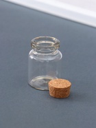 Маленькая стеклянная баночка прозрачная «Бутылочка с пробкой», для творчества и декора, 4×3×3 см - фото 809032725