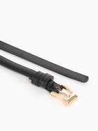 Ремень женский тонкий, 110×1.3 см, классическая пряжка металл, золотистая, чёрный - Фото 6