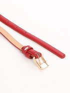 Ремень женский тонкий, 110×1.3 см, классическая пряжка металл, золотистая, красный - Фото 7