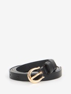 Ремень женский тонкий, 110×1.3 см, пряжка металл золотистая, полукруглая, чёрный - Фото 2