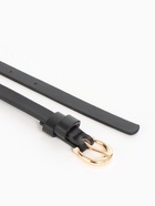 Ремень женский тонкий, 110×1.3 см, пряжка металл золотистая, полукруглая, чёрный - Фото 6