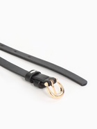 Ремень женский тонкий, 110×1.3 см, пряжка металл золотистая, полукруглая, чёрный - Фото 7