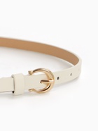 Ремень женский тонкий, 110×1.3 см, пряжка металл золотистая, полукруглая, белый - Фото 4