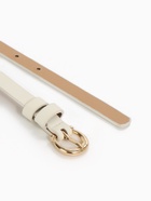 Ремень женский тонкий, 110×1.3 см, пряжка металл золотистая, полукруглая, белый - Фото 6