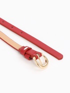 Ремень женский тонкий, 110×1.3 см, пряжка металл золотистая, полукруглая, красный - Фото 7