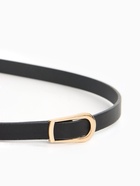 Ремень женский тонкий, 110×1.2 см, пряжка металл, золотистая, чёрный - Фото 4