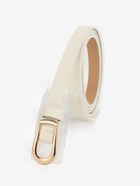 Ремень женский тонкий, 110×1.2 см, пряжка металл, золотистая, белый - Фото 2