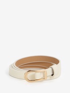 Ремень женский тонкий, 110×1.2 см, пряжка металл, золотистая, белый - Фото 3