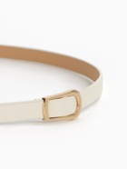 Ремень женский тонкий, 110×1.2 см, пряжка металл, золотистая, белый - Фото 4